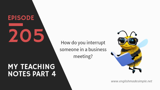 [205] How to Politely Interrupt Someone in a Business Meeting