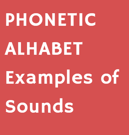 Phonetic Alphabet Examples Sounds